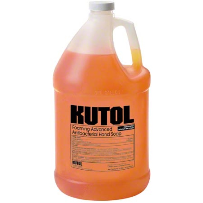 Kutol Foaming Advanced Antibac. Hand Soap Amber/Citrus Spice Pour Top 1 Gal 4 / cs