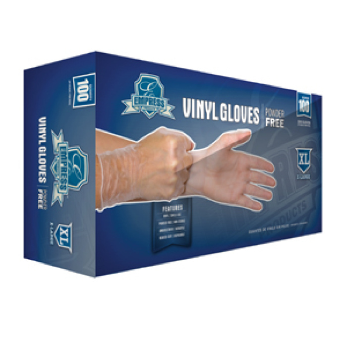 Empress Vinyl Glove Powder Free Extra Large 10 / 100 cs