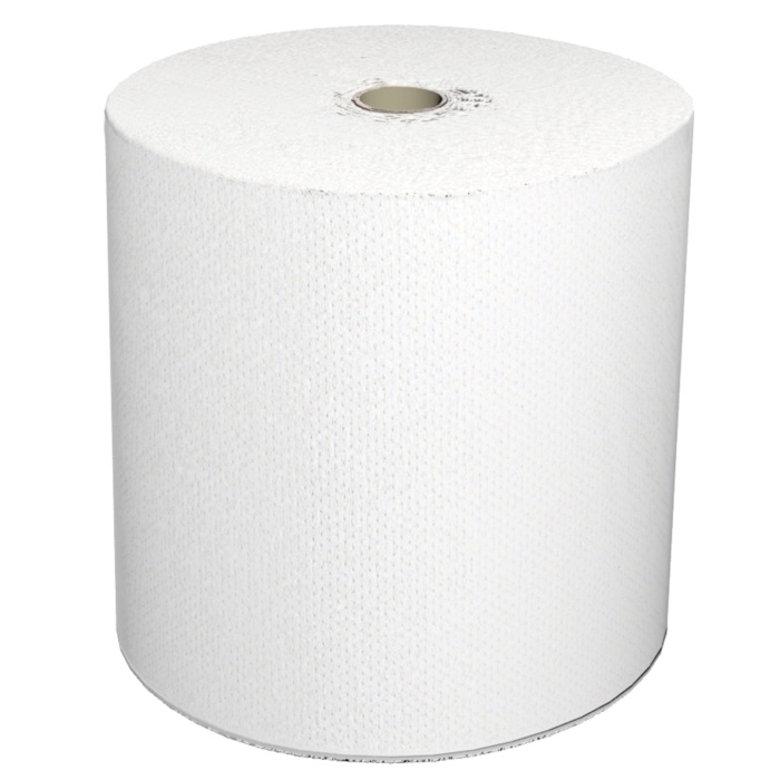 Solaris LoCor Hard Wound Roll Towel White 1-Ply 8" x 1000' 6 / cs
