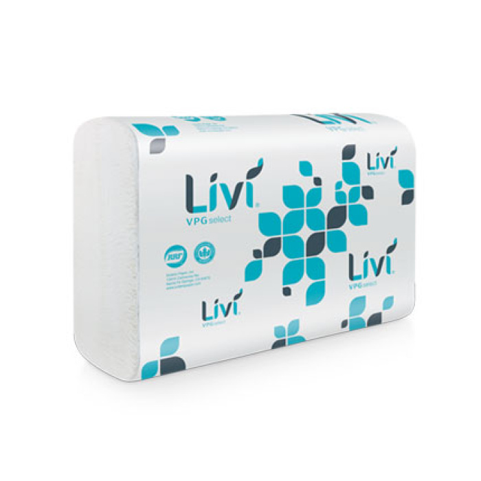 Solaris Livi VPG Select Multifold Towel White 1-Ply 10.6"X9.5" 220 Sheets 10 / 220 cs